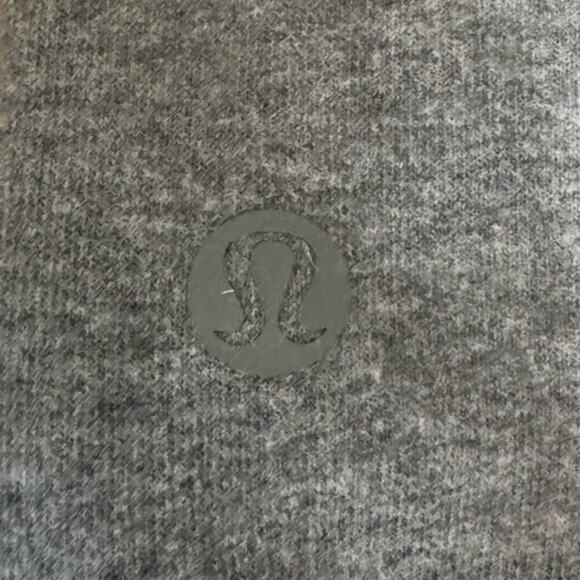Lululemon All Yours Hoodie Sweatshirt Pullover Fleece Heathered Gray Size 12 - Picture 10 of 13